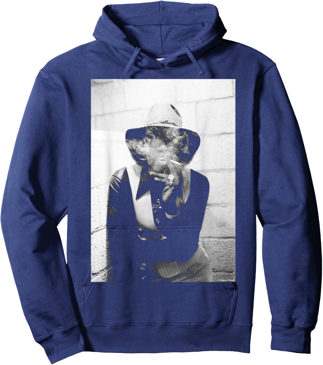 Johnny Guitar Watson 1980 By Virginia Turbett Hoodie - Hoodie | Navy