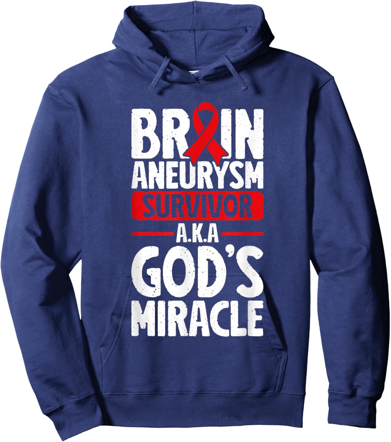 Brain Aneurysm Awareness Survivor Hoodie - Hoodie | Navy