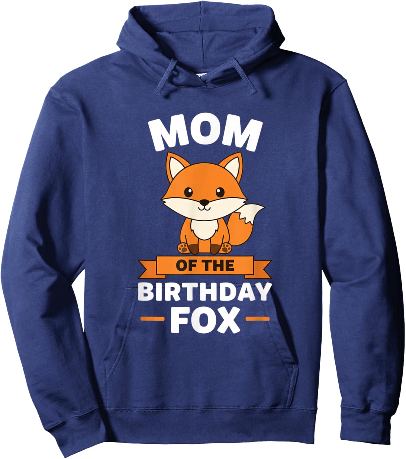 Mom of The Birthday Fox Cute Jungle Animals for Boys Hoodie - Hoodie | Navy