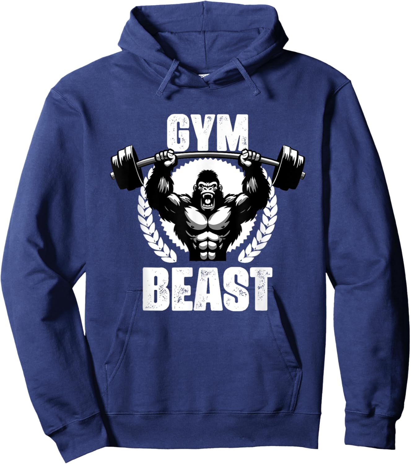 Gym Beast Gorilla Weightlift Workouts Gym Quotes Gym Fitness Hoodie - Hoodie | Navy