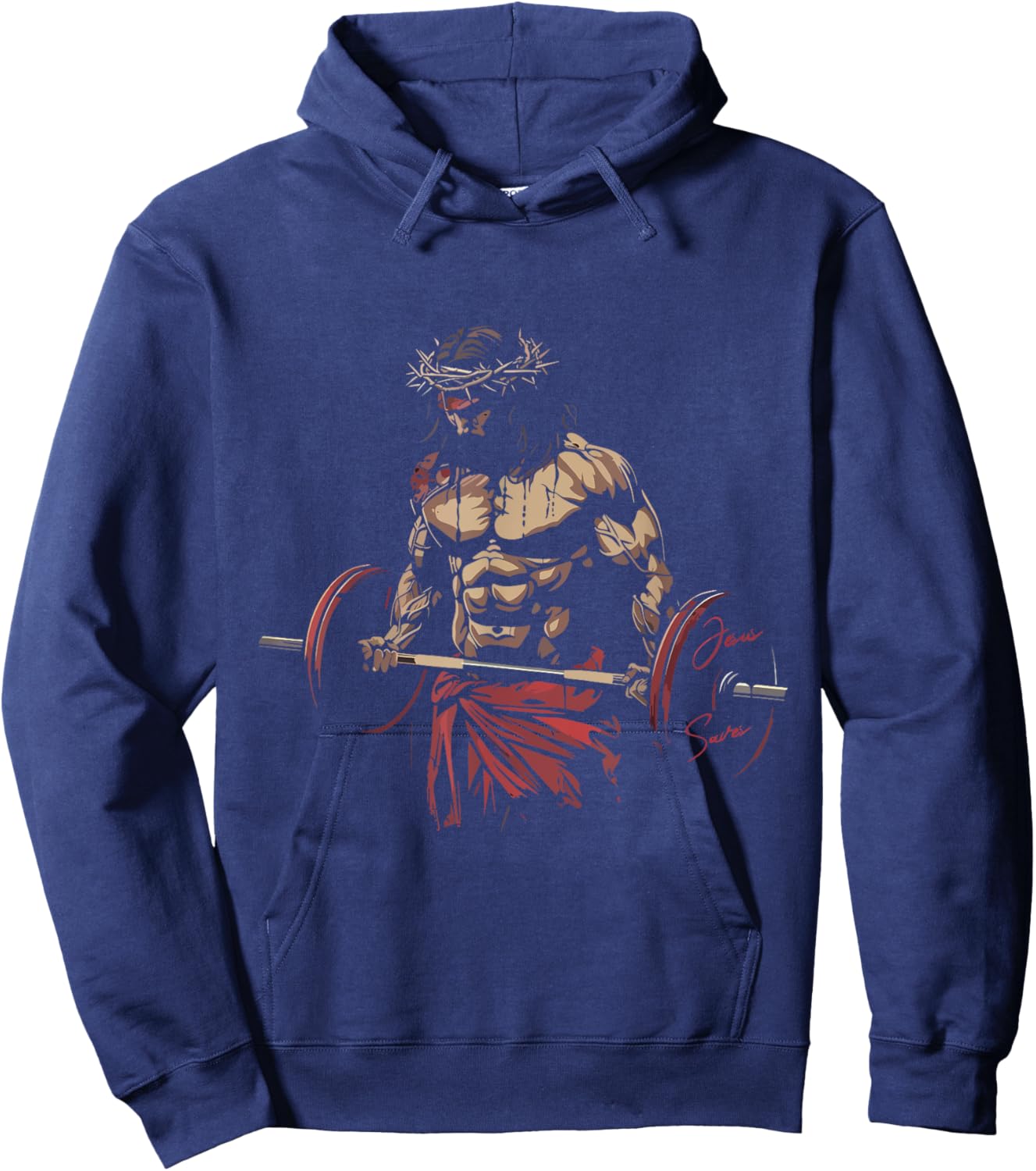 Jesus The Ultimate Deadlifter Christian Gym Workout Jesus Hoodie - Hoodie | Navy