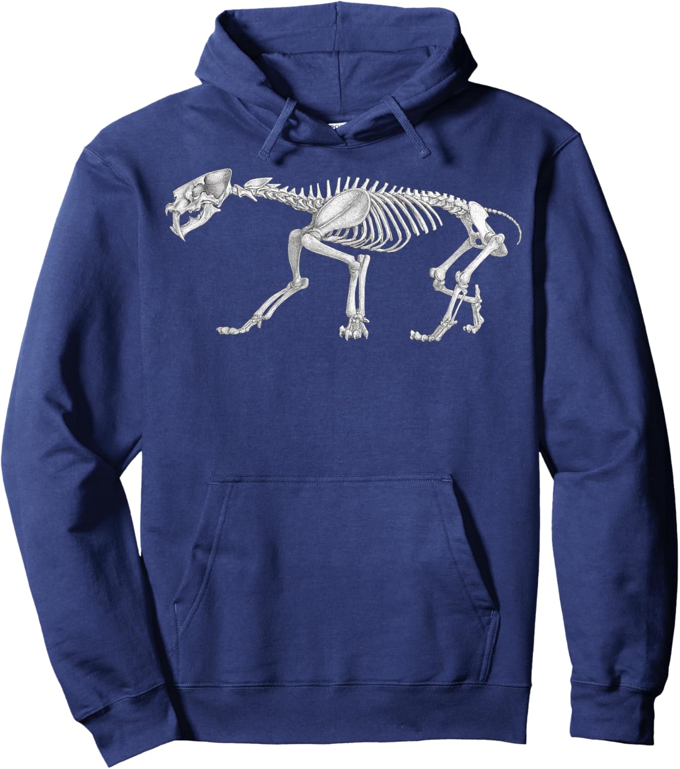 Smilodon fatalis Fossil Paleoart Paleontology Science Hoodie - Hoodie | Navy