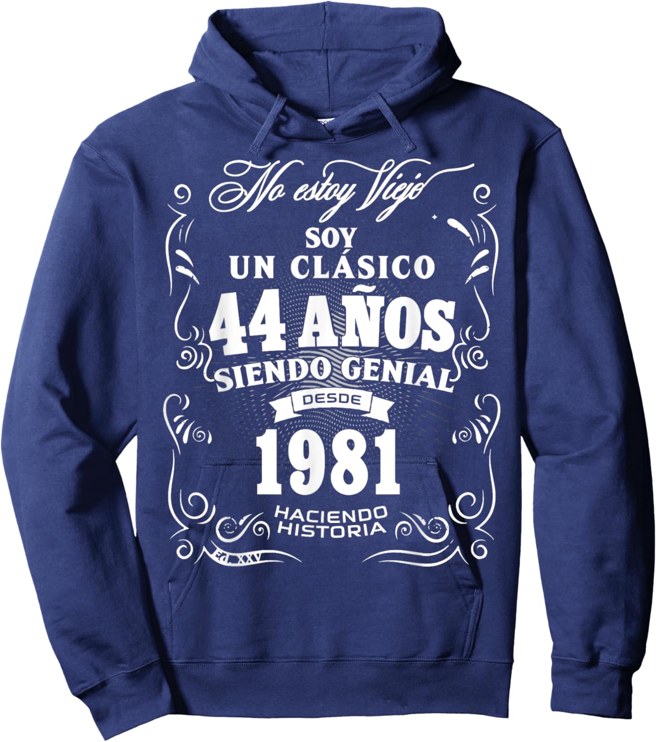 44th Birthday gift in Spanish Regalo cumpleanos 44 Hoodie - Hoodie | Navy