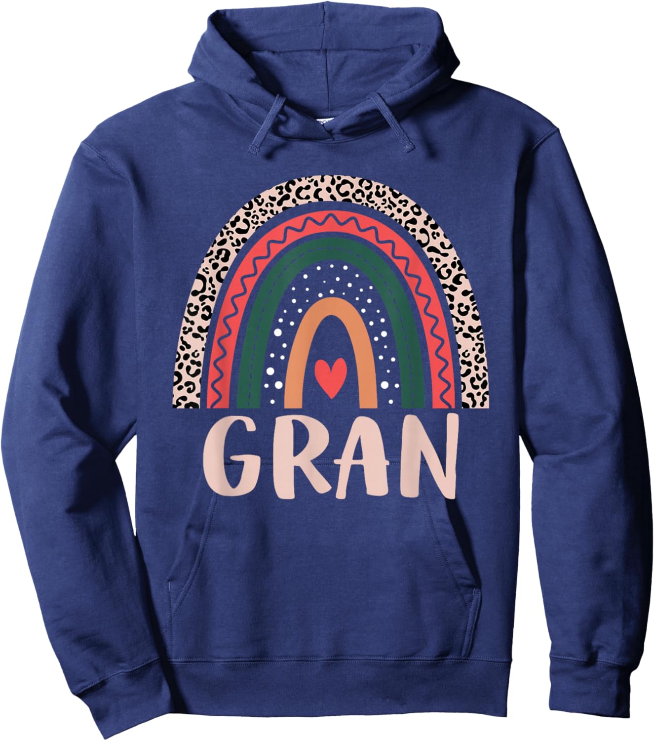 Gran Rainbow Grandma Grandma Women Mothers Day Gran Hoodie - Hoodie | Navy