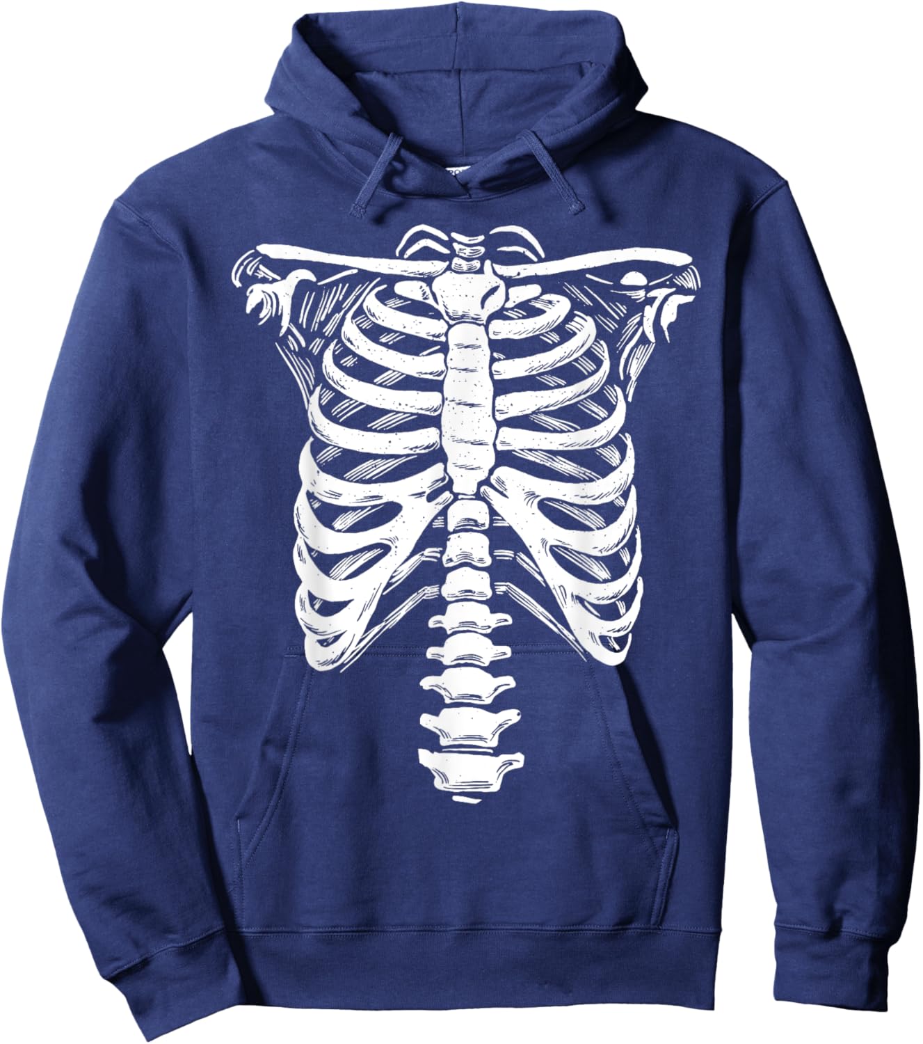 Costume Bone Ribcage Skeleton Hoodie - Hoodie | Navy
