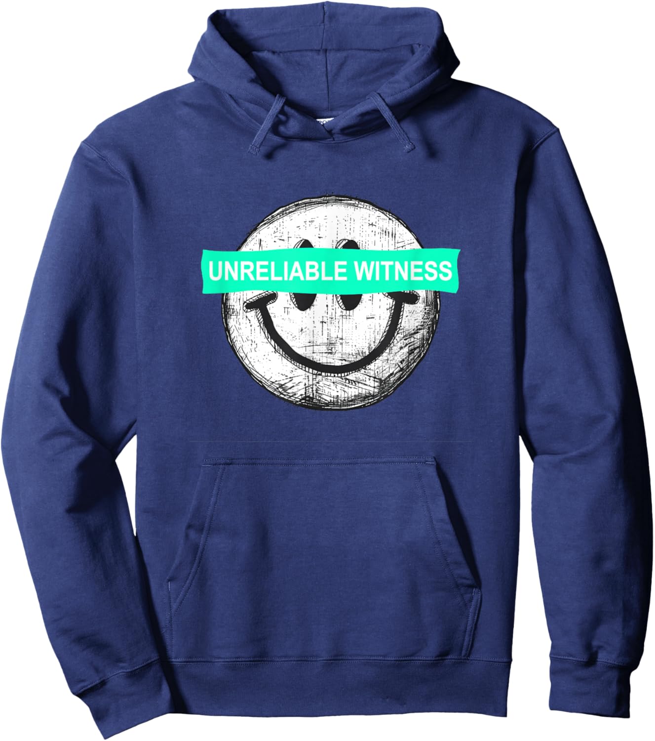 Light Teal Aqua Color Unreliable Witness Light Teal Aqua Hoodie - Hoodie | Navy