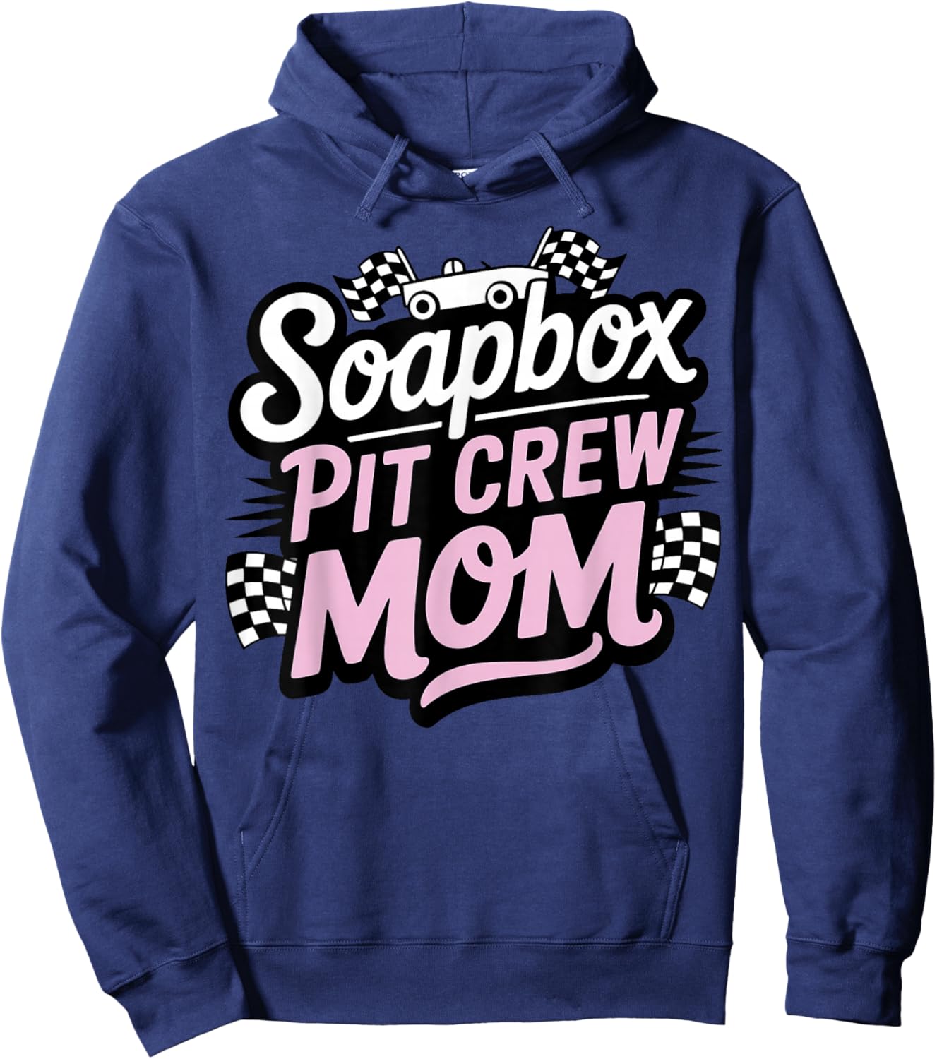 Family Soapbox Derby Racing Mom Hoodie - Hoodie | Navy