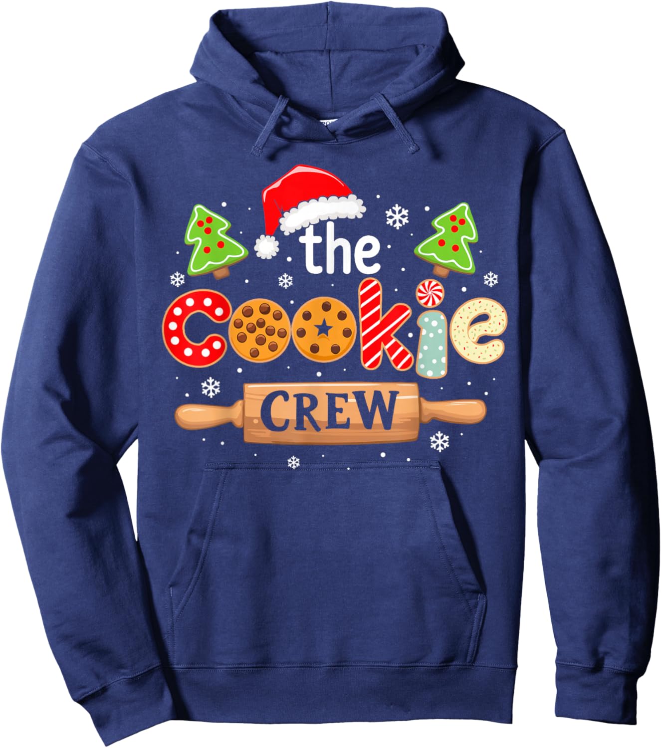 The Cookie Crew Christmas Baking Cookie Lover Kids Women Hoodie - Hoodie | Navy
