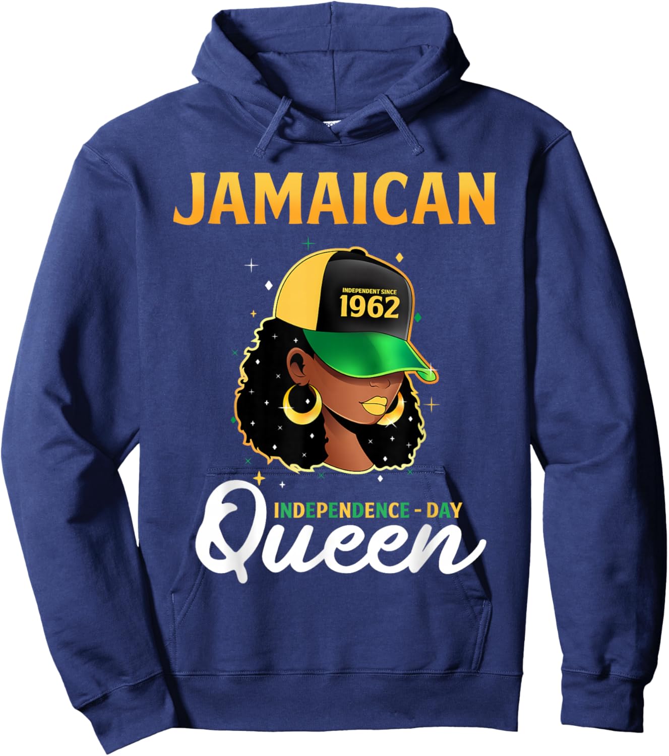 Jamaican Queen independence day 1962 Hoodie - Hoodie | Navy