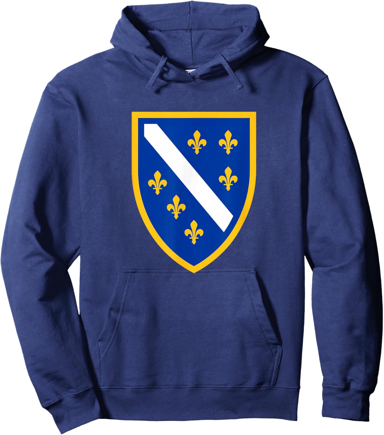 Bosnian Flag BiH Shield Bosnia and Herzegovina Bosna Bosniak Hoodie - Hoodie | Navy