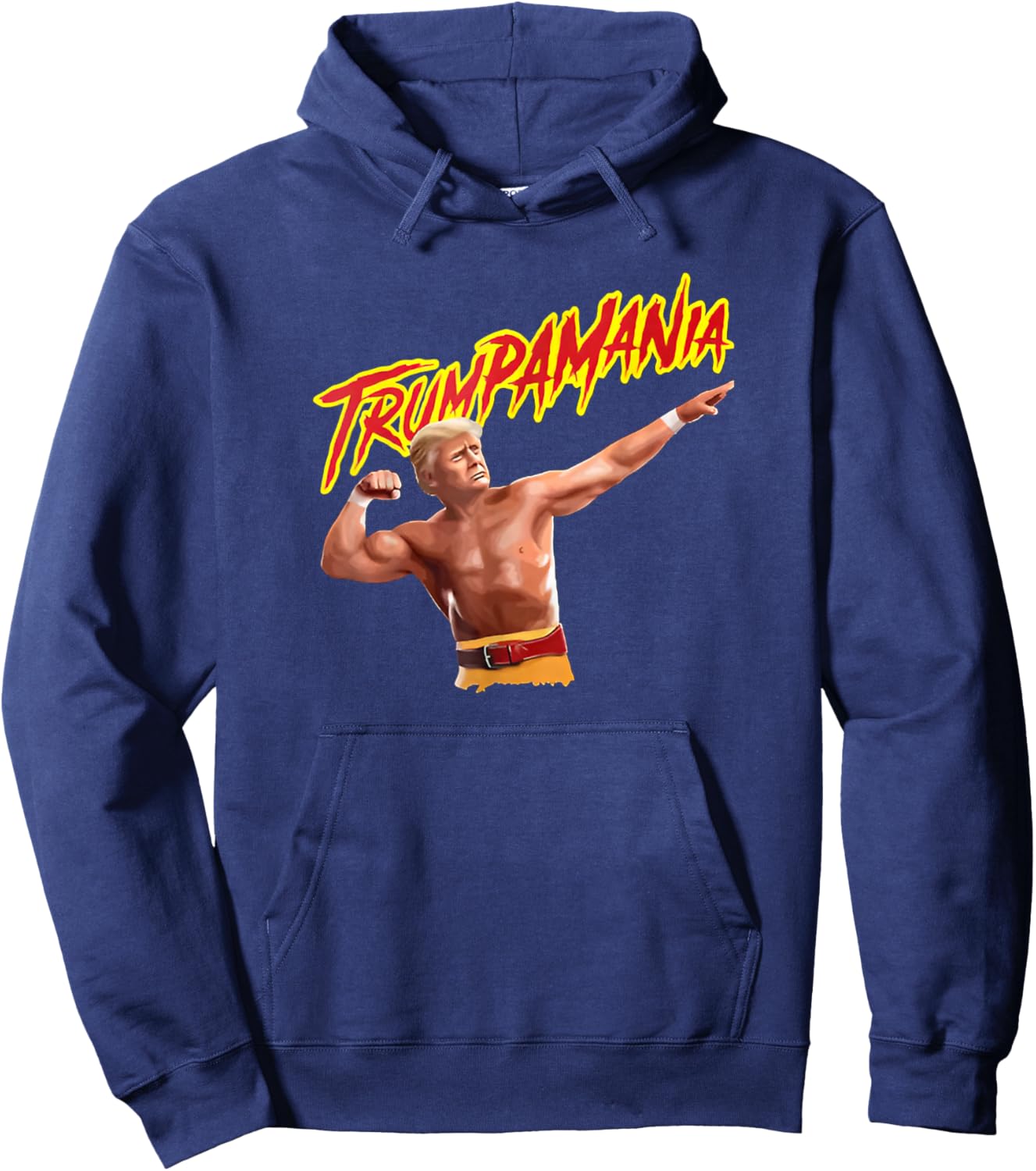 Funny Trumpmania Wrestling Meme 2024 Hoodie - Hoodie | Navy