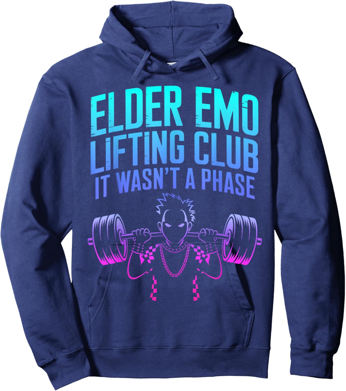 Elder Emo Lifting Club It Wasn't A Phase Hoodie - Hoodie | Navy