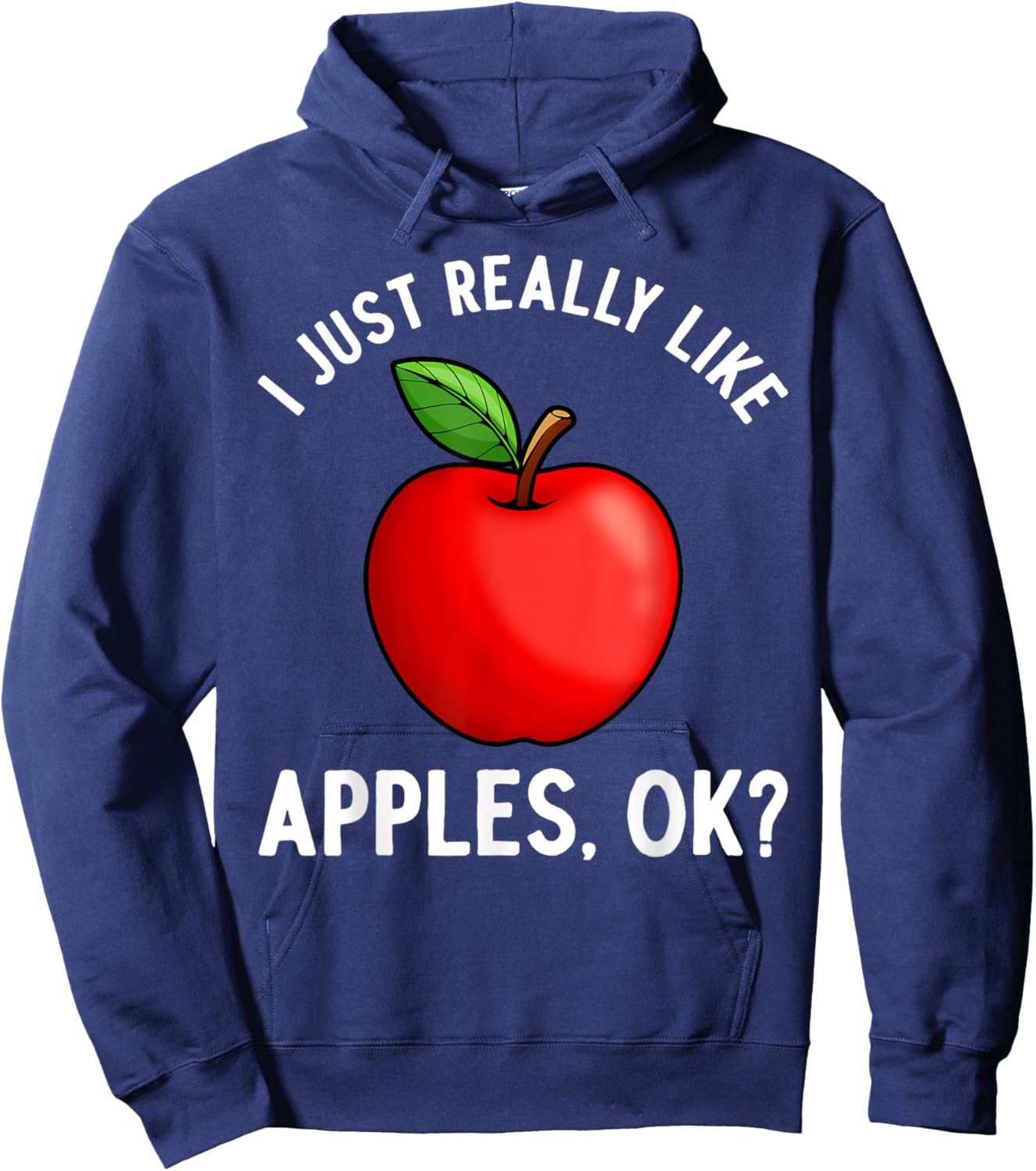 Cool Apple Art Women Kids Apple Picking Fruit Apples Hoodie - Hoodie | Navy