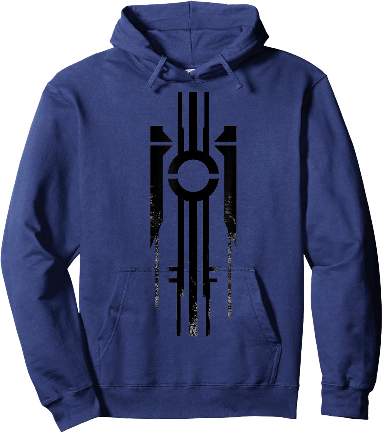 Art Deco Black Geometric Evening Hoodie - Hoodie | Navy