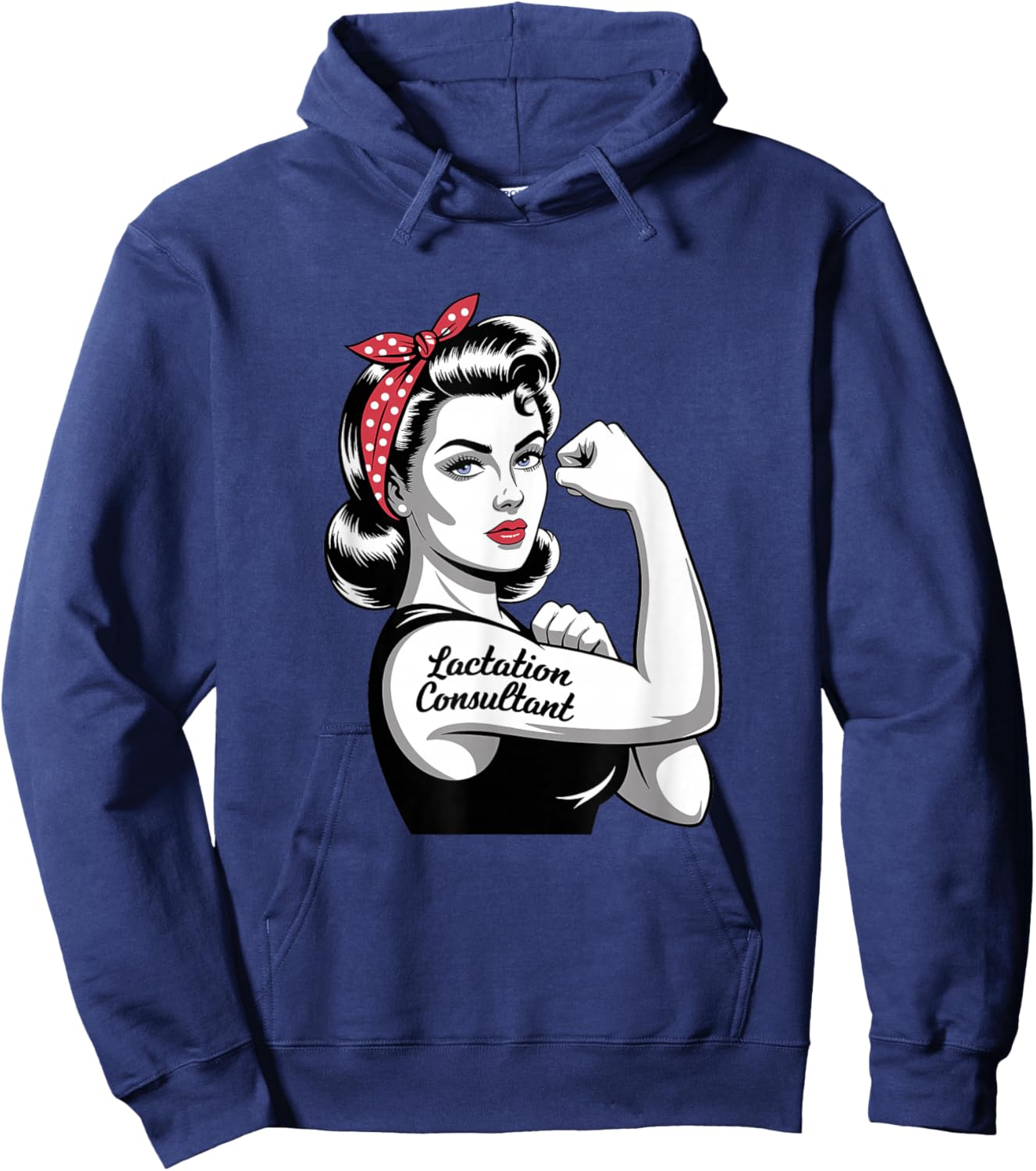 Female Lactation Consultant Breastfeeding Support Women Hoodie - Hoodie | Navy
