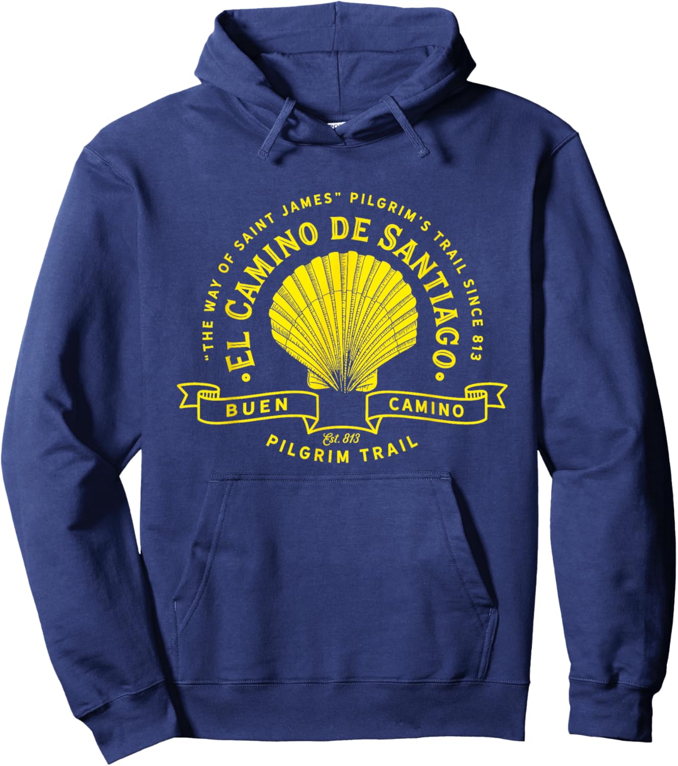 The Way of Saint James "Buen Camino" El Camino de Santiago Hoodie - Hoodie | Navy