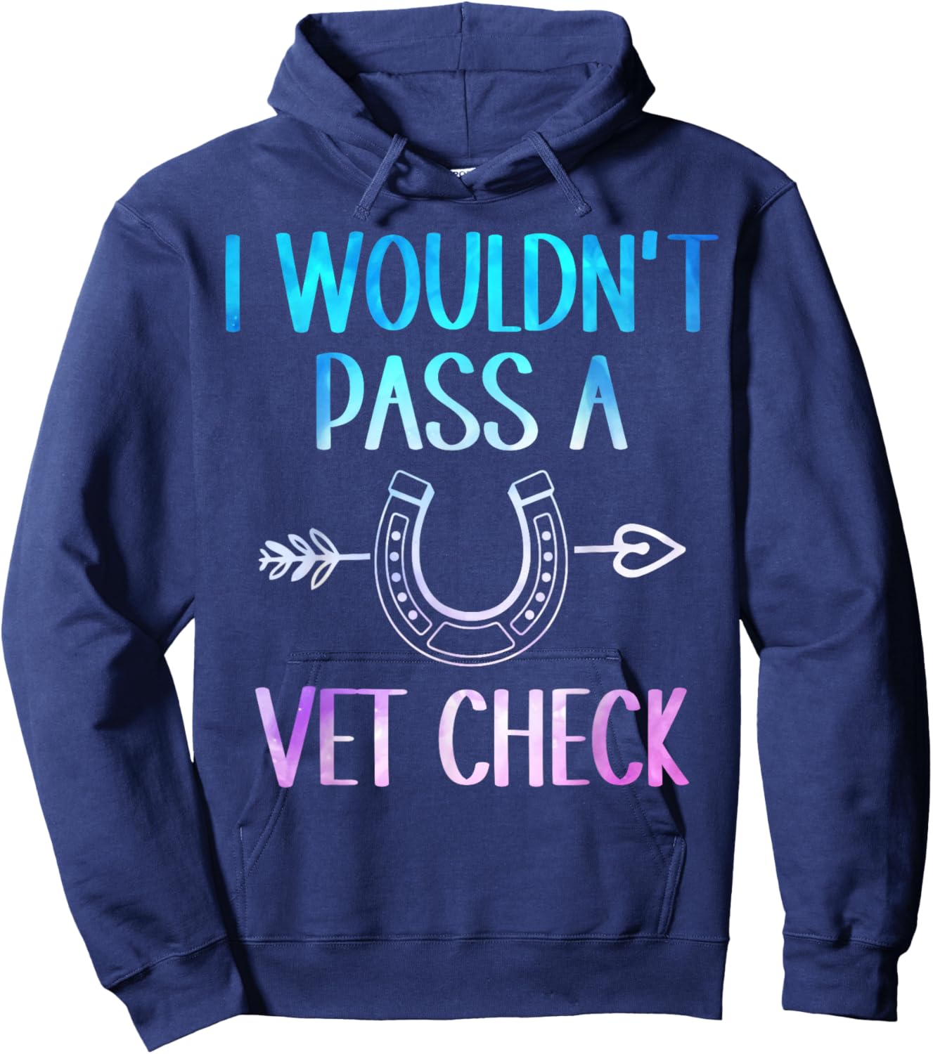 I wouldn't pass a Vet Check Equestrian Men Women Hoodie - Hoodie | Navy