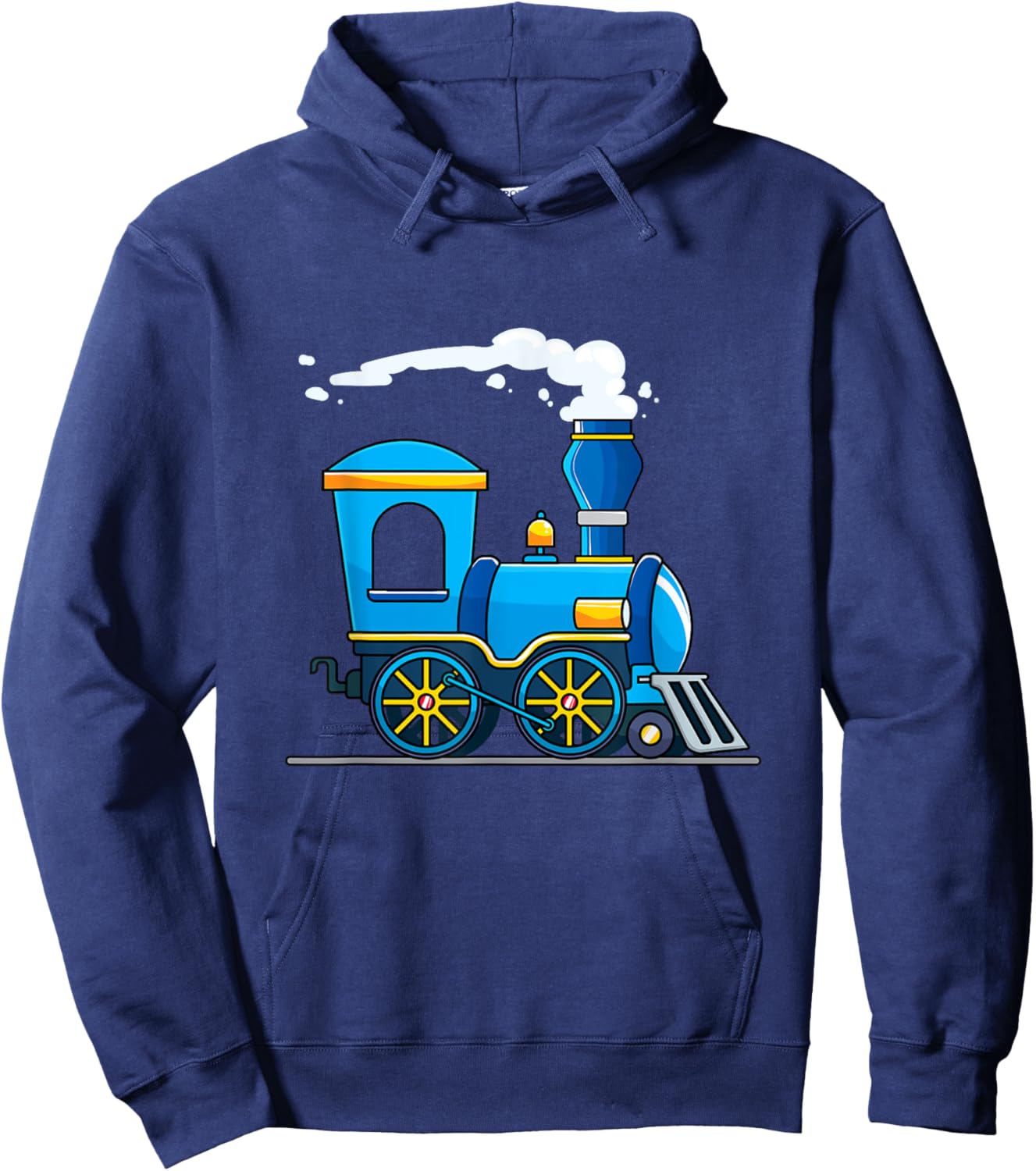 Birthday Choo Choo Blue Train Lovers Kids Boys Girls Toddler Hoodie - Hoodie | Navy