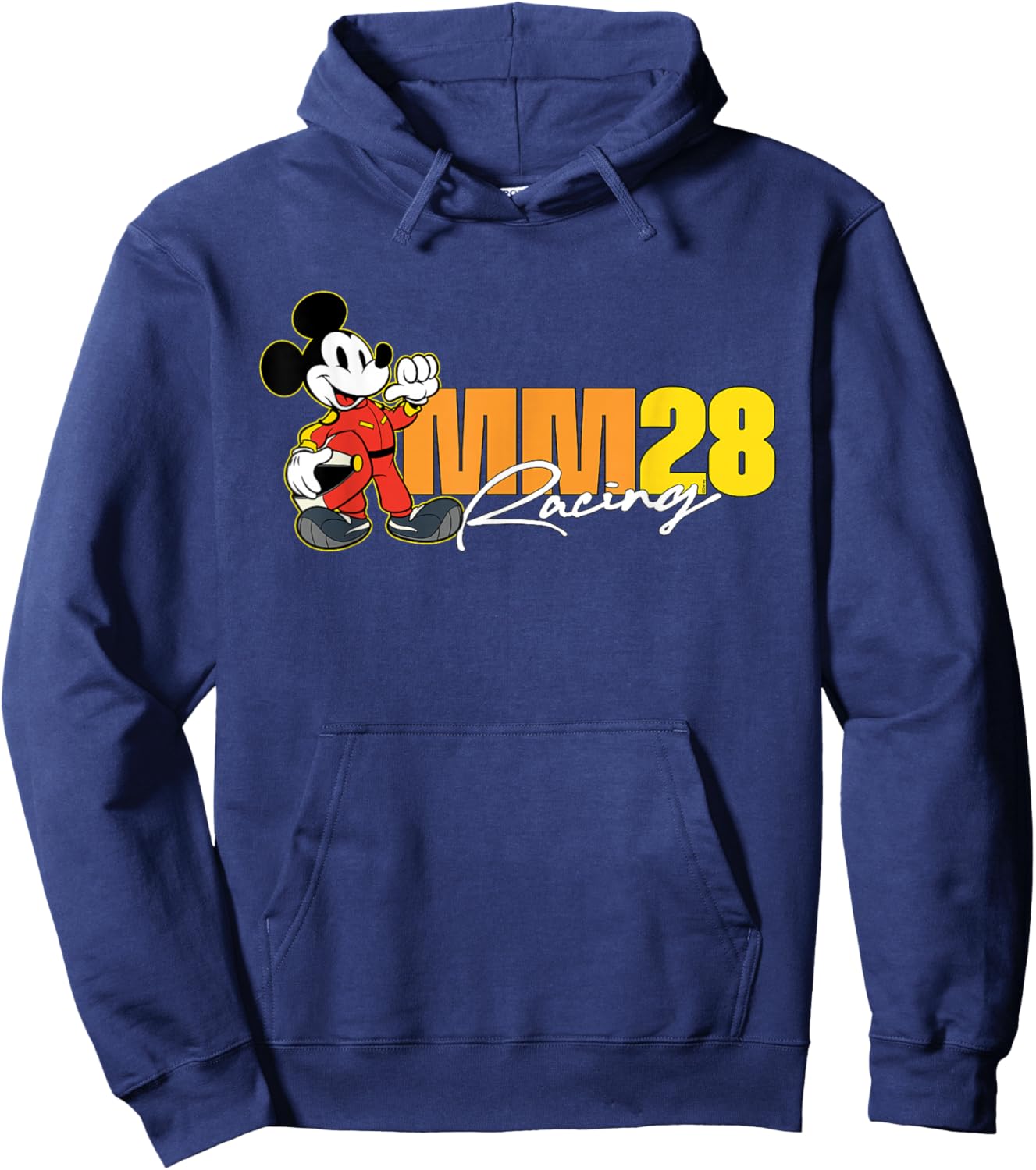 Disney MM28 Racing Mickey Mouse Race Car Driver Logo Hoodie - Hoodie | Navy