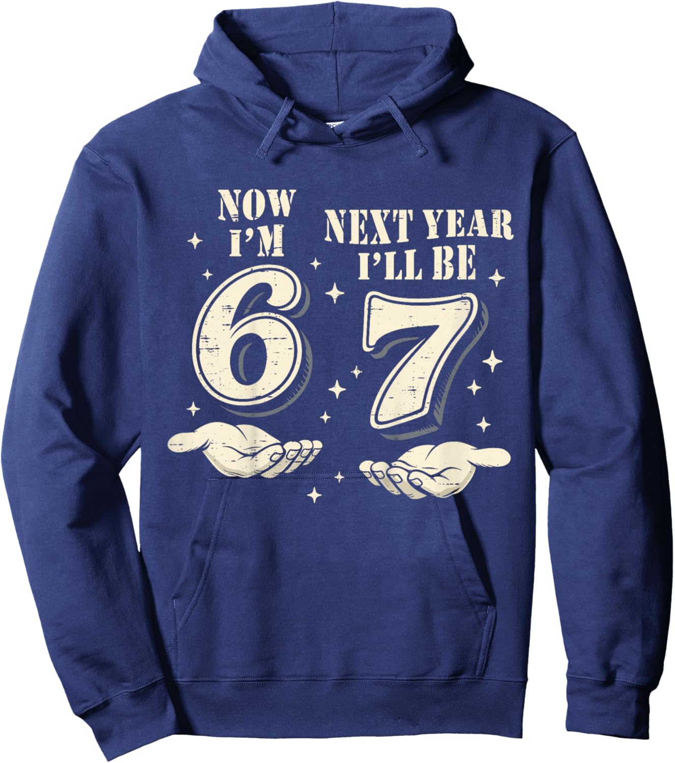 6 Year Old Birthday Boys Kids Now I'm 6 Next Year I'll be 7 Hoodie - Hoodie | Navy
