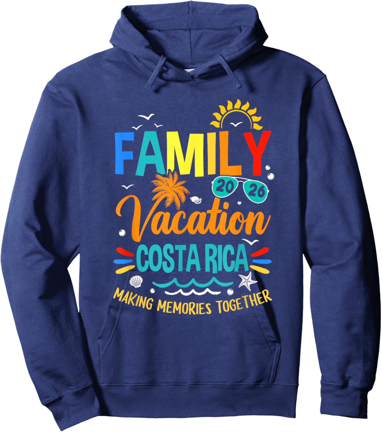 Family Vacation 2026 Costa Rica Matching Family Together Hoodie - Hoodie | Navy
