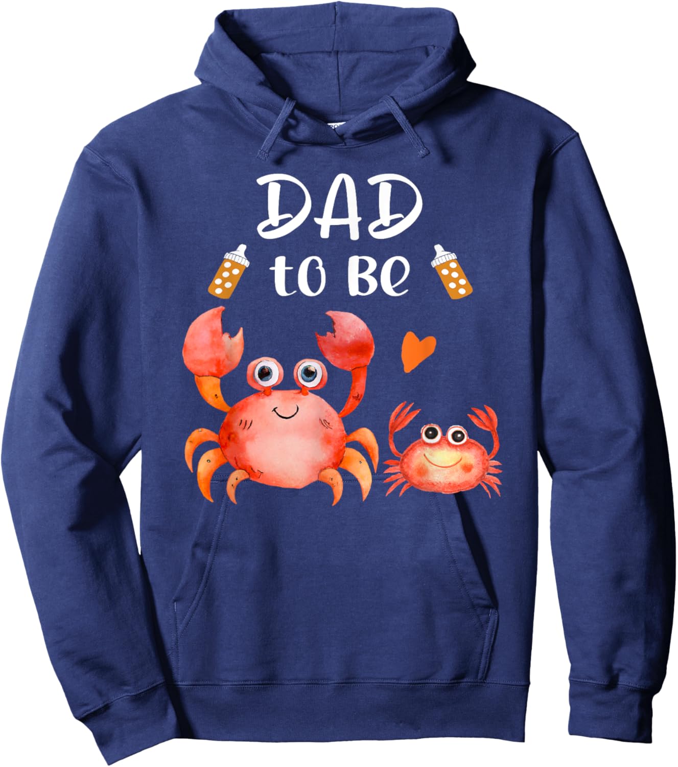 Dad To Be Crab Baby Shower For Boy Or Girl Ocean Animal Hoodie - Hoodie | Navy