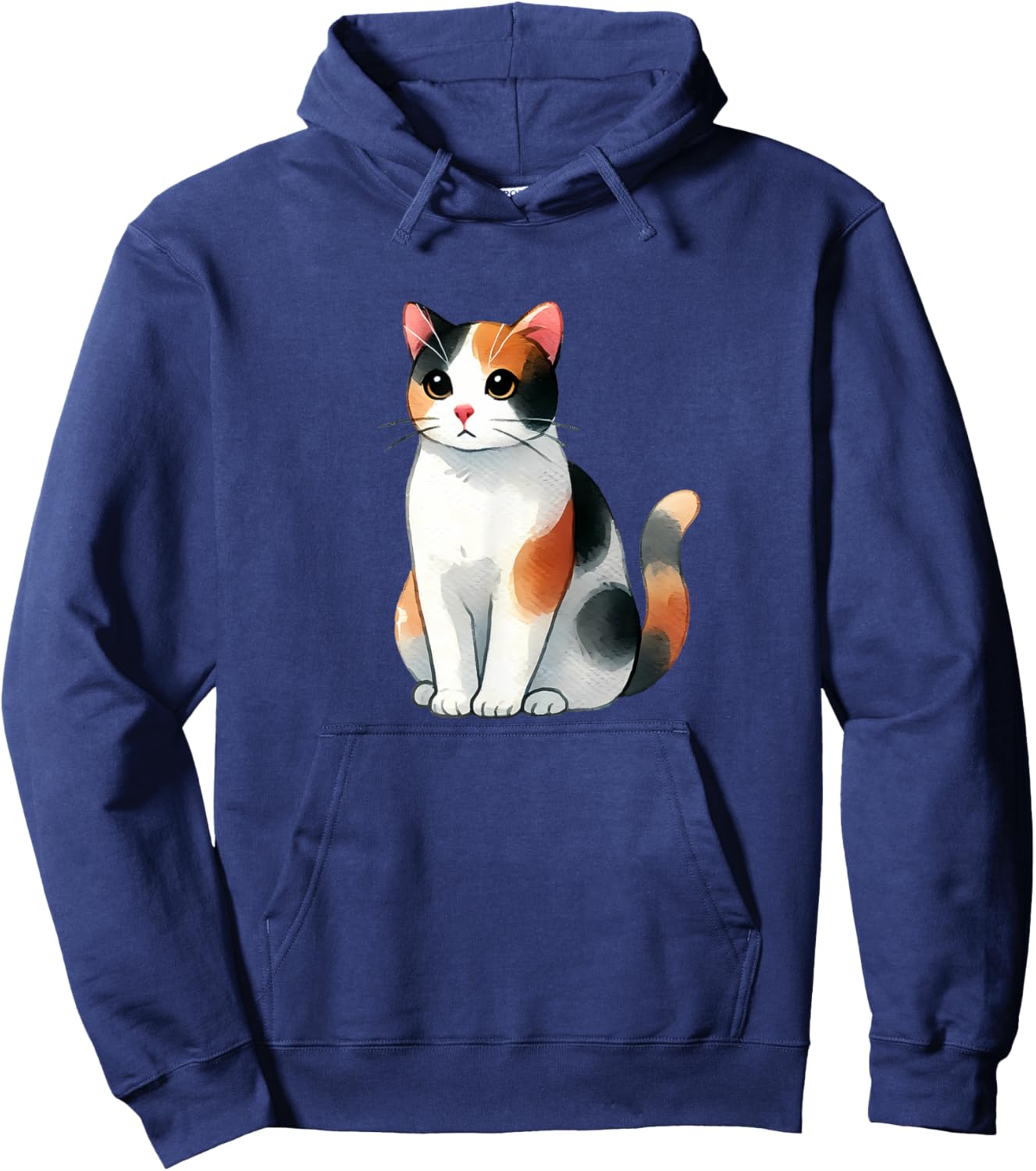 Cute Calico Cat Women Kids Hoodie - Hoodie | Navy