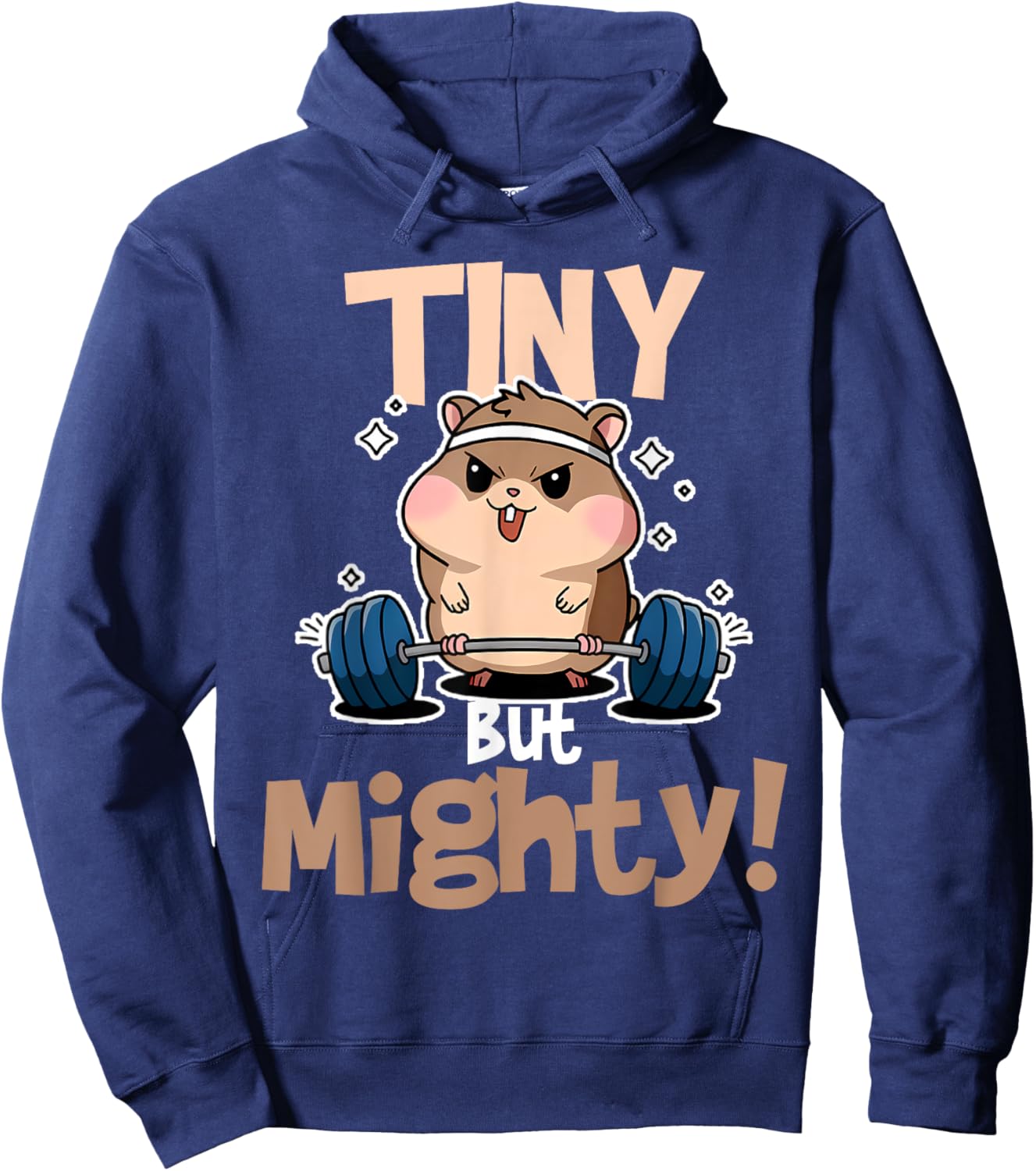 Weightlifting Hamster Tiny but Mighty! Hoodie - Hoodie | Navy