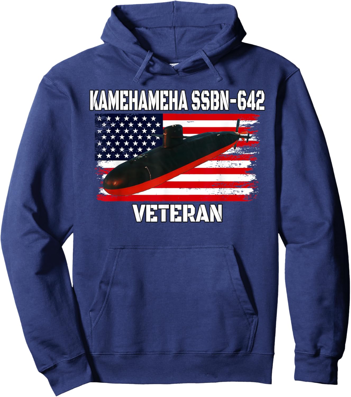 Submarine USS Kamehameha SSBN-642 Veteran Grandfather Dad Hoodie - Hoodie | Navy