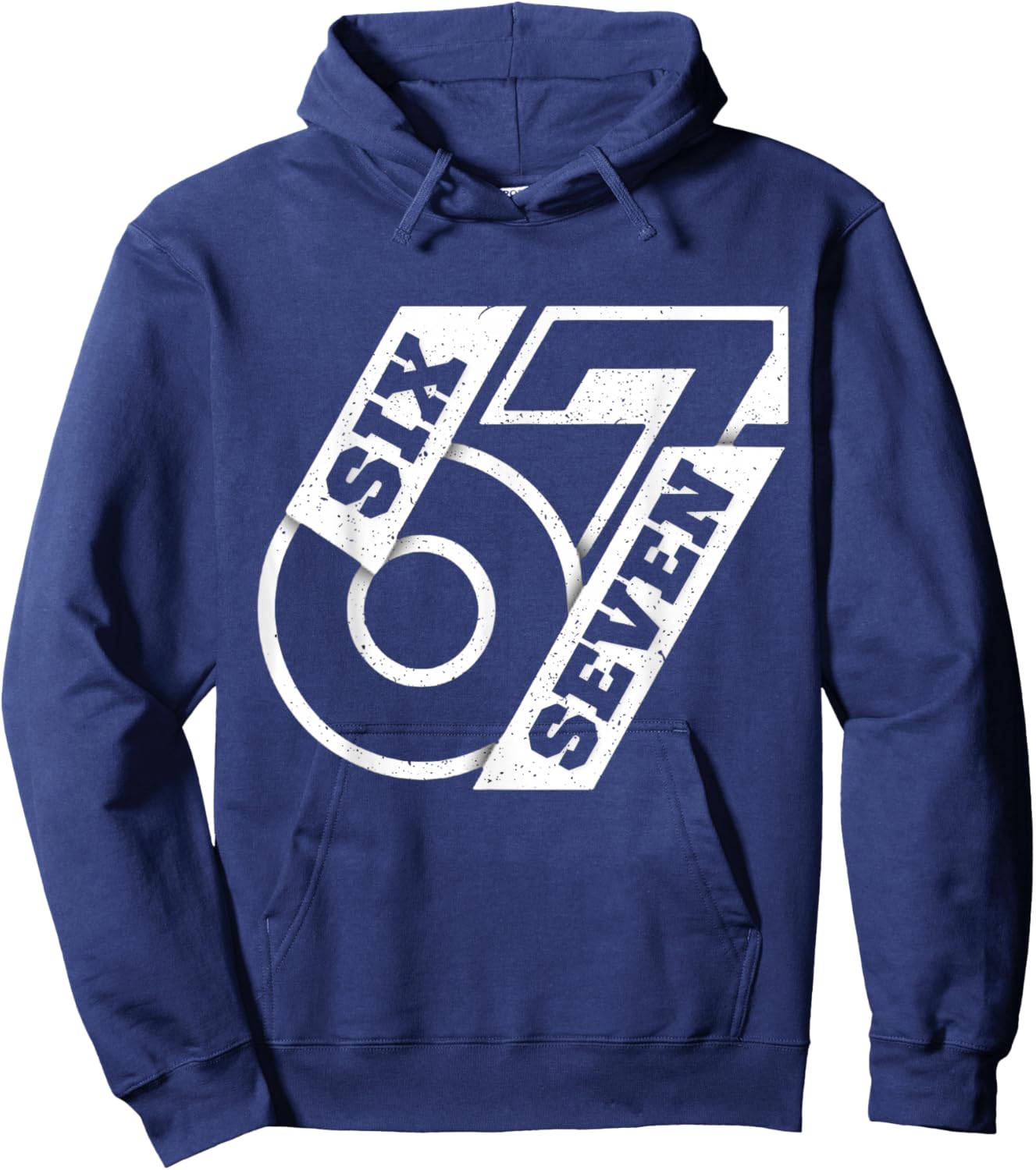 Funny Six Seven 6 7 Meme 67 Hoodie - Hoodie | Navy