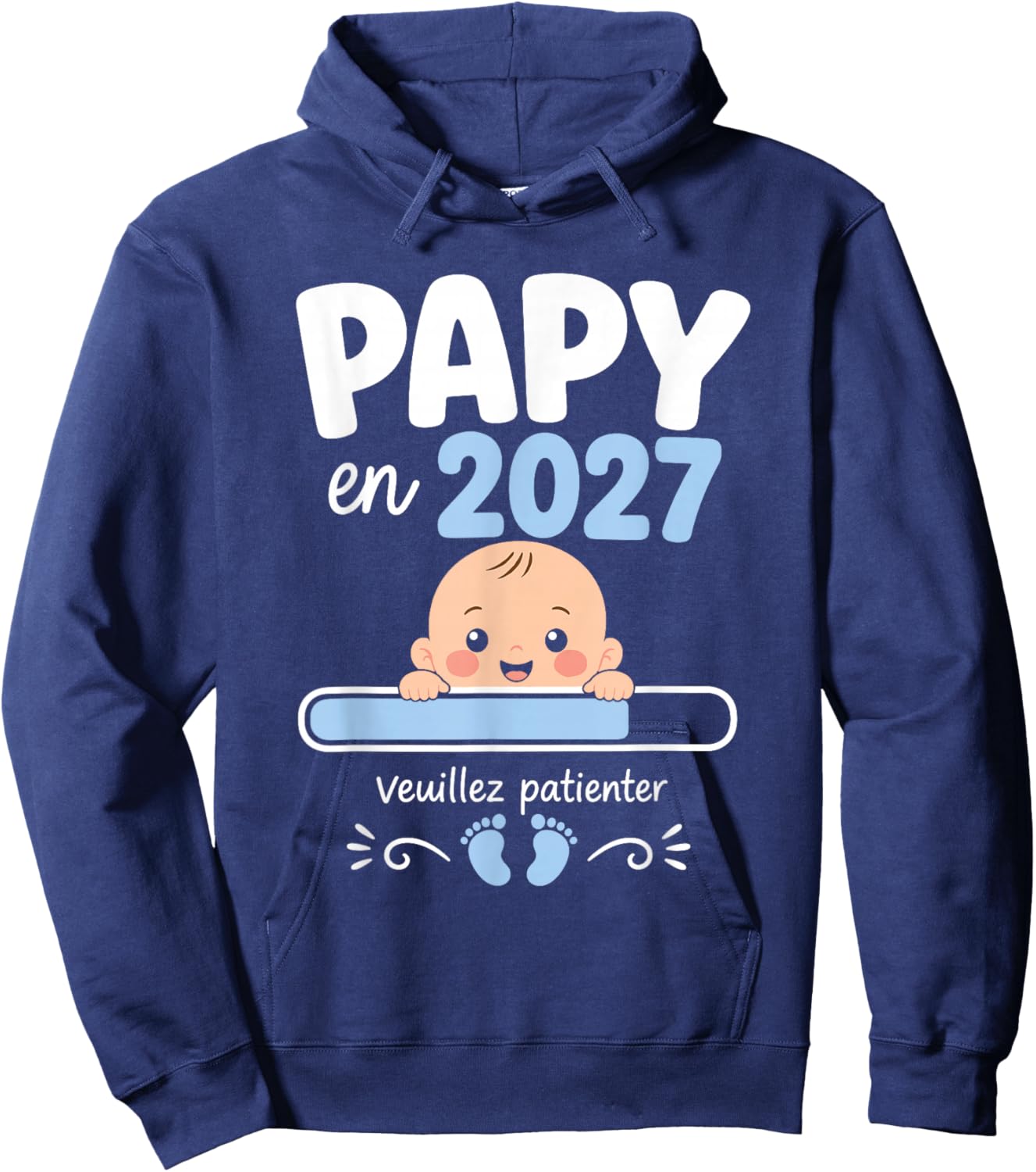 Futur Papy en 2026 Cadeau Annonce Grossesse Grand-Père Hoodie - Hoodie | Navy