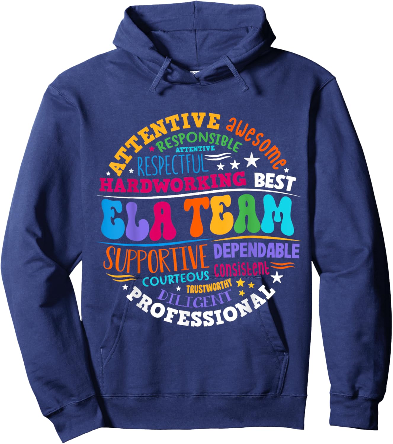 ELA Team Specialist Teacher English Language Arts Hoodie - Hoodie | Navy