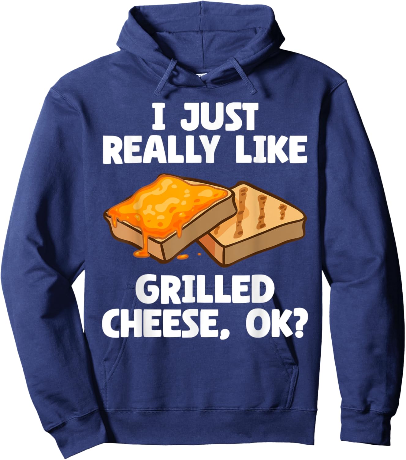 Grilled Cheese Design Women Grilled Cheese Sandwich Hoodie - Hoodie | Navy