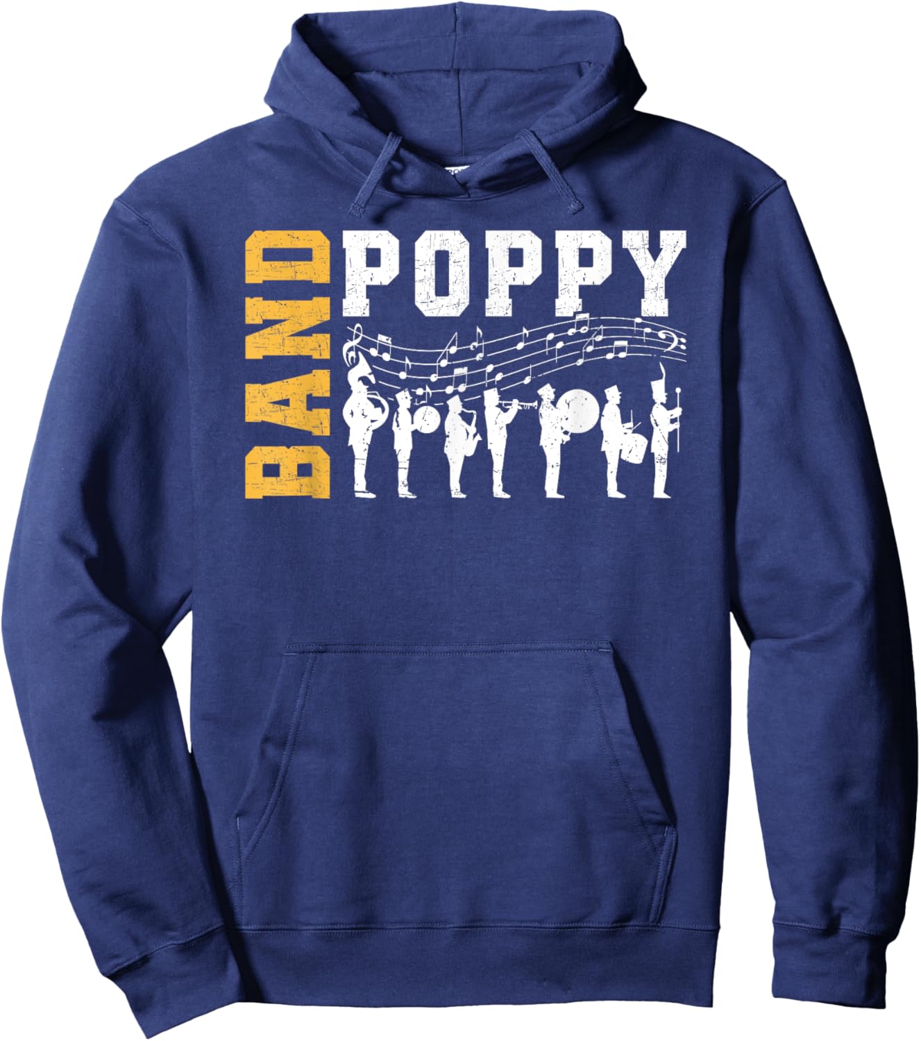 Band Poppy Proud Marching Band Poppy Grandpa Hoodie - Hoodie | Navy