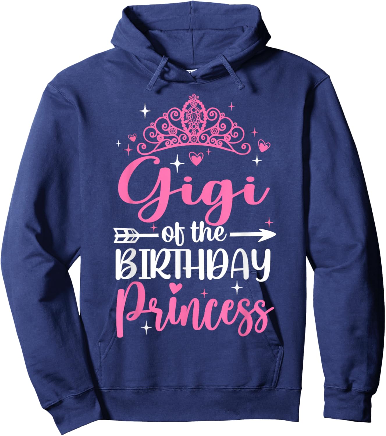 Gigi Of The Birthday Princess Bday Girl Kid Cute Family Hoodie - Hoodie | Navy