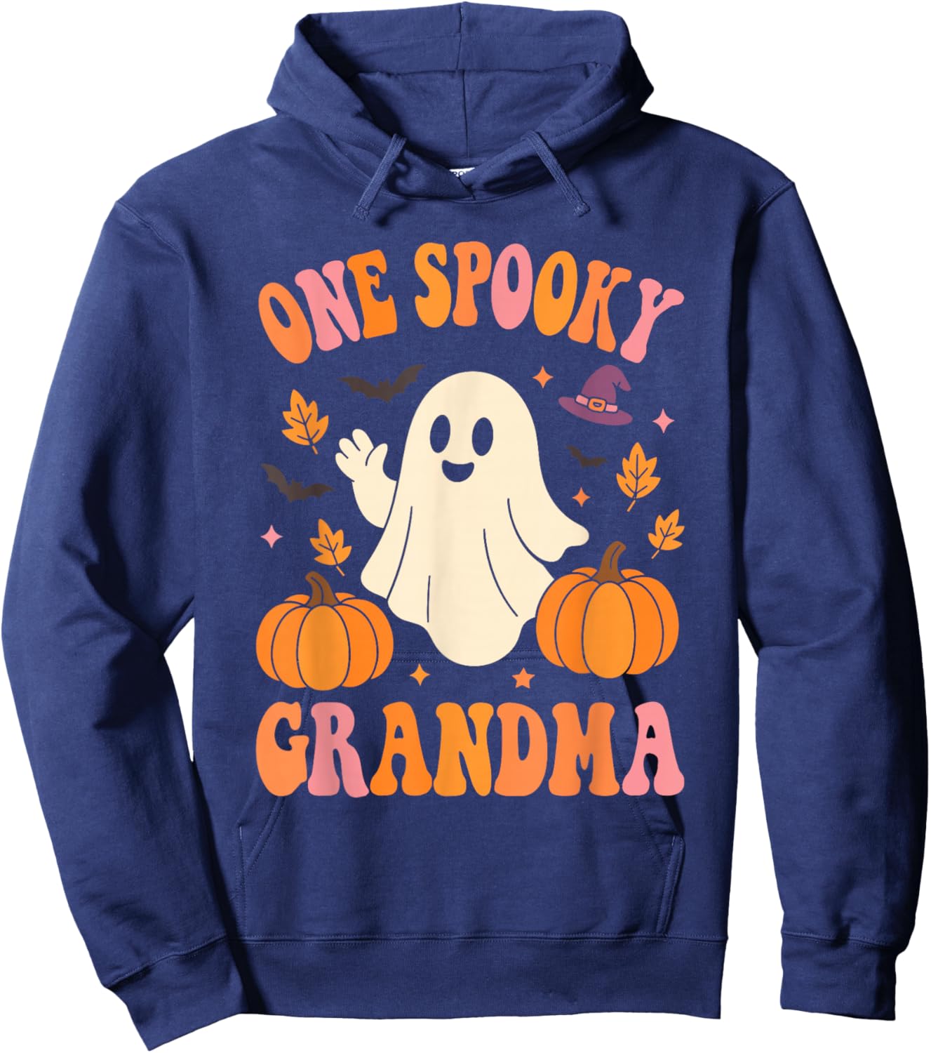 One Spooky Grandma Matching Family Halloween Costumes Hoodie - Hoodie | Navy
