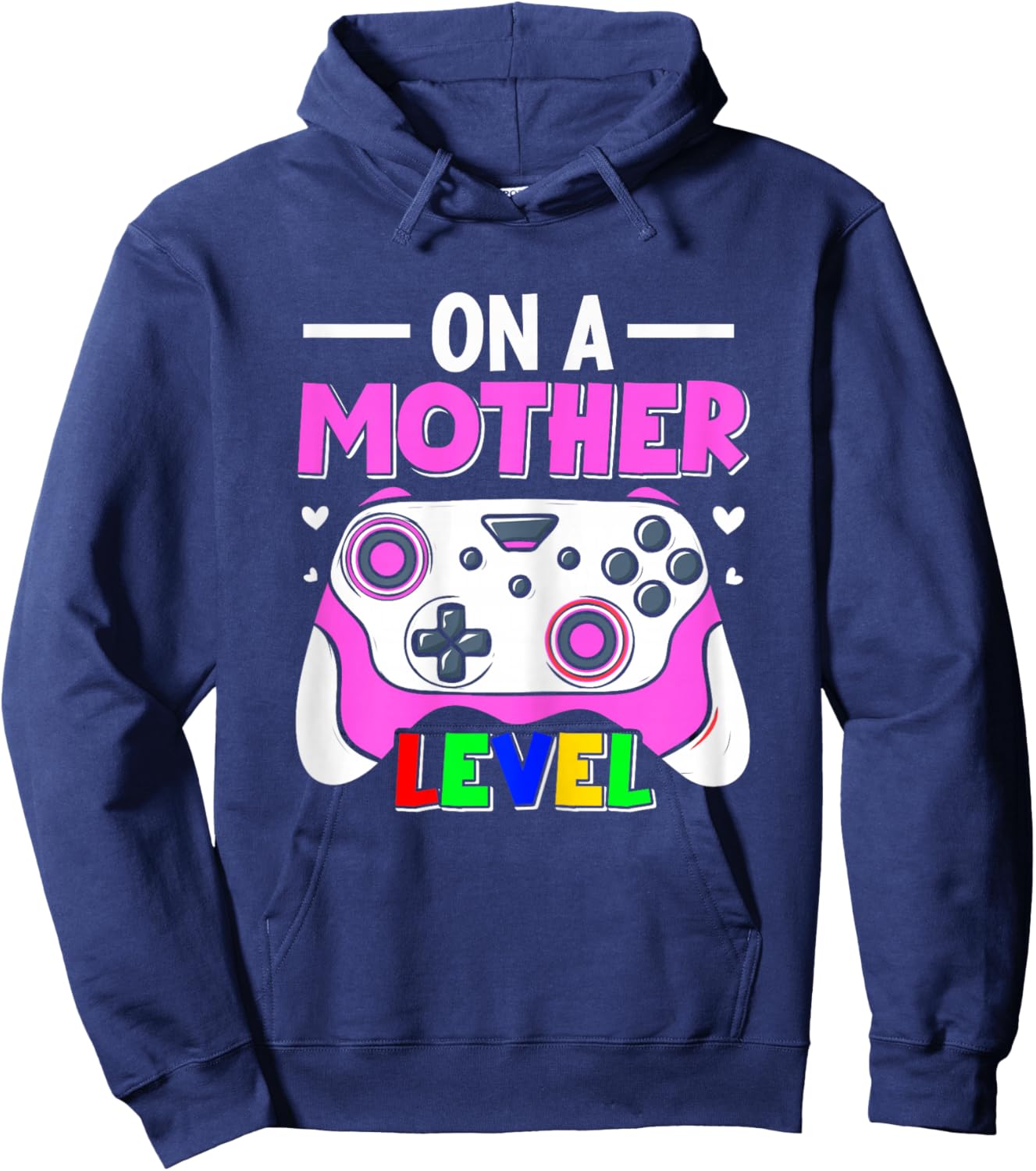 On A Mother Level Gaming Mom Mother's Day Hoodie - Hoodie | Navy