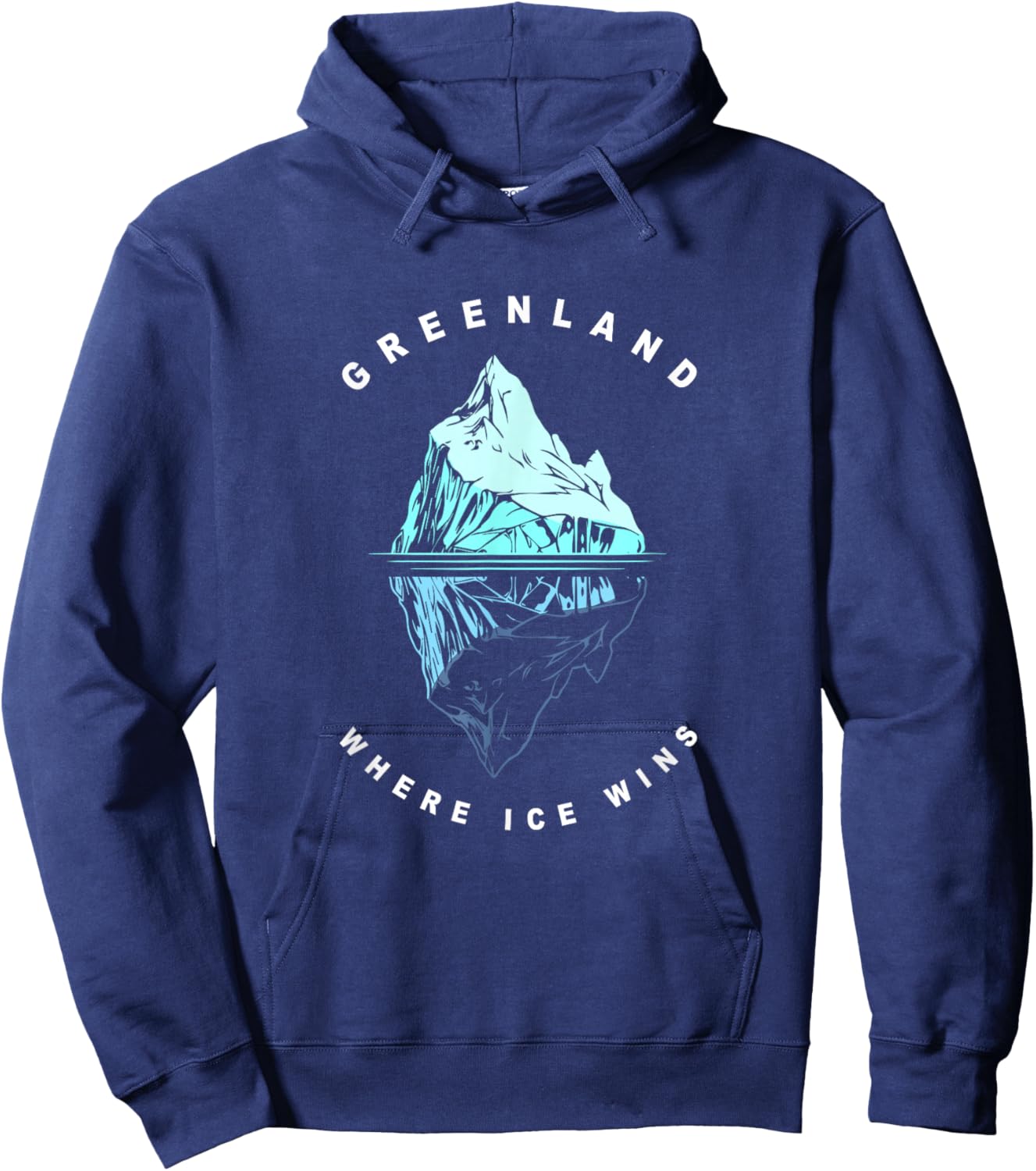 Greenland Heritage Where Ice Wins Iceberg Greenlandic Hoodie - Hoodie | Navy