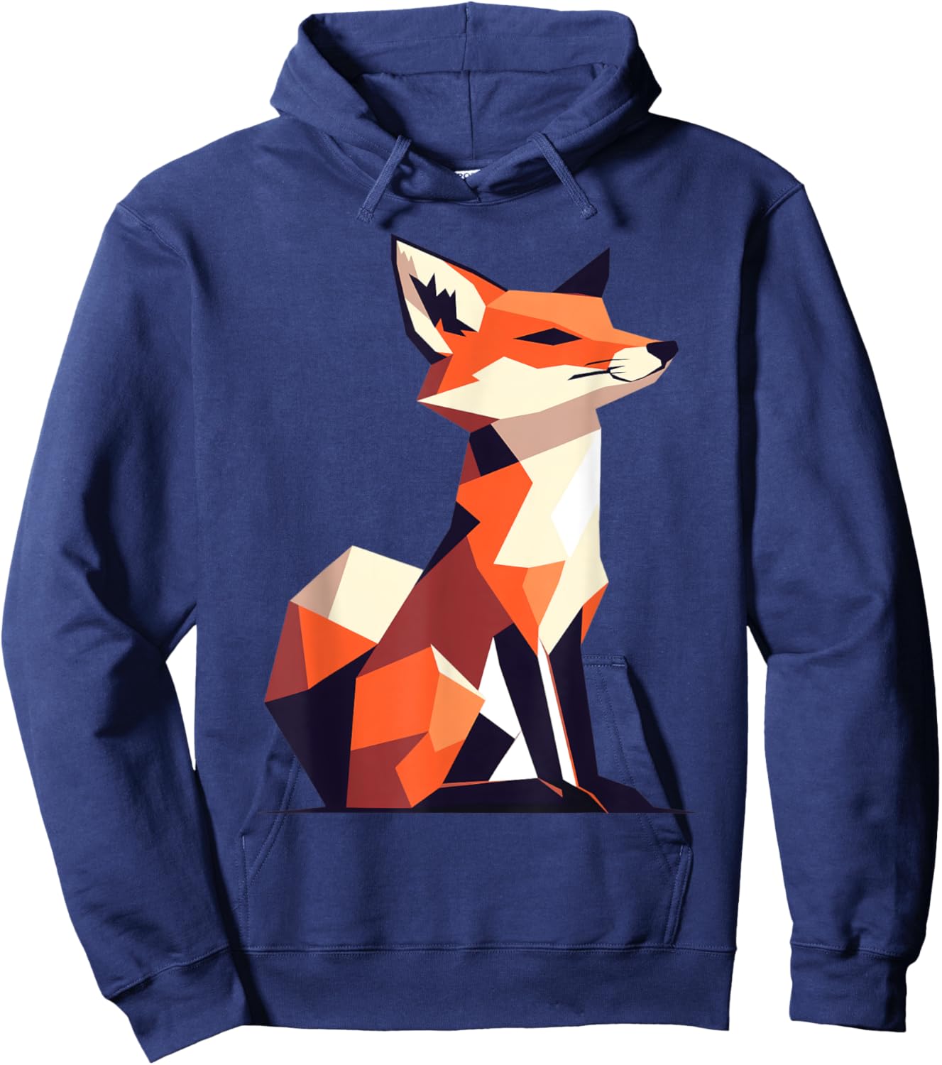 Geometric Fox Animal Forest Nature Wildlife Men Women Kids Hoodie - Hoodie | Navy