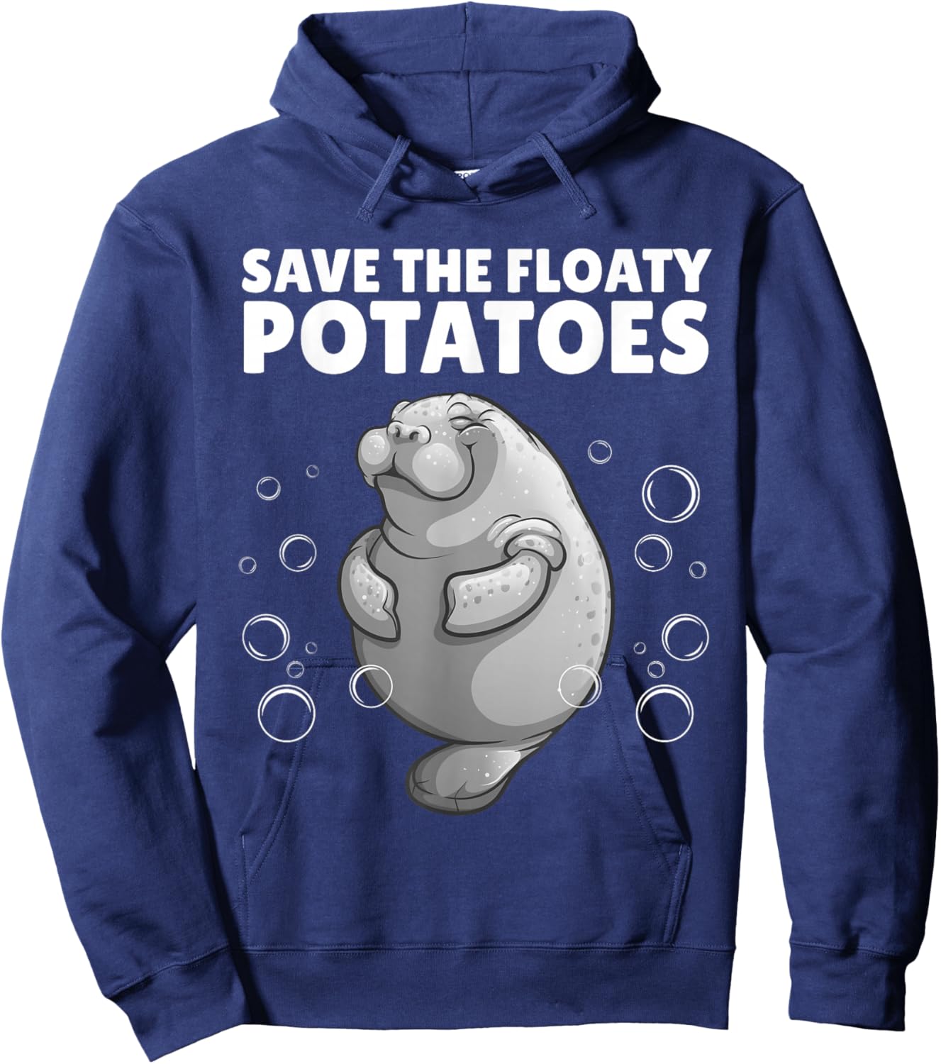 Cool Manatee Design Women Kids Sea Cow Manatee Lover Hoodie - Hoodie | Navy