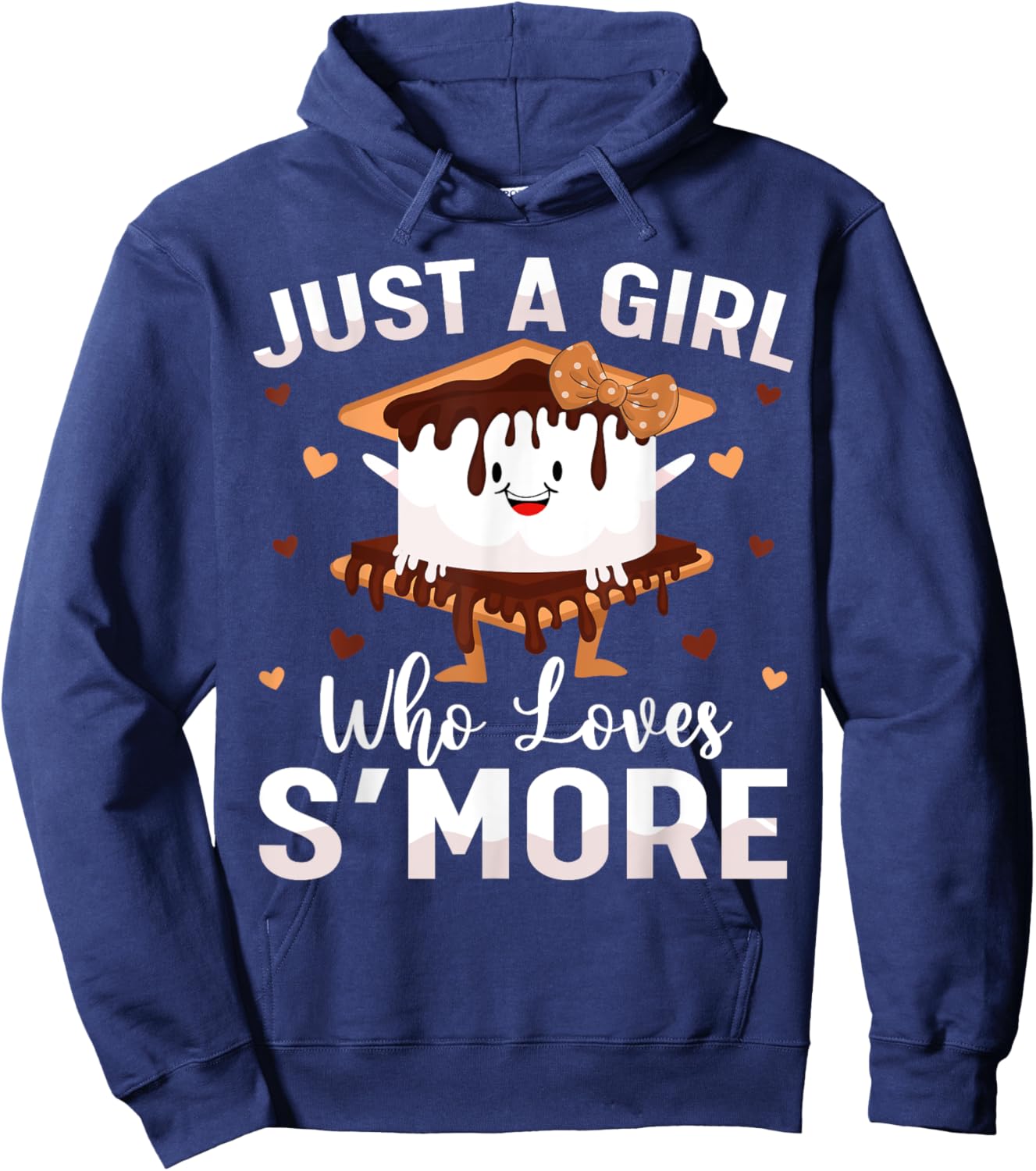 Marshmallow S’more Camping Just A Girl Who Loves S’more Hoodie - Hoodie | Navy