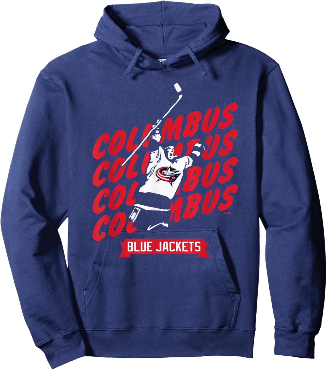 Columbus Blue Jackets Graffiti Black Officially Licensed Hoodie - Hoodie | Navy