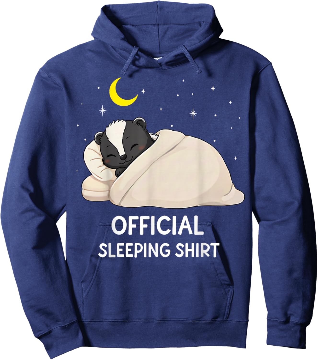 Funny Skunk Official Sleepshirt Pajama Zoo Boys Girls Kids Hoodie - Hoodie | Navy