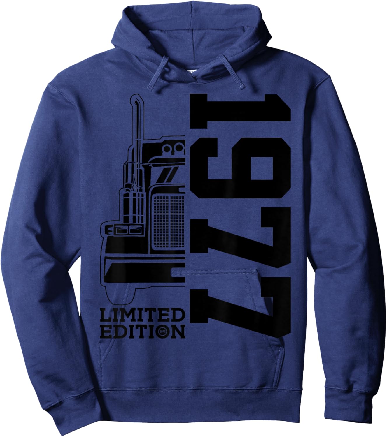 49 Years Trucker 1977 Truck Driver 49th Birthday Hoodie - Hoodie | Navy