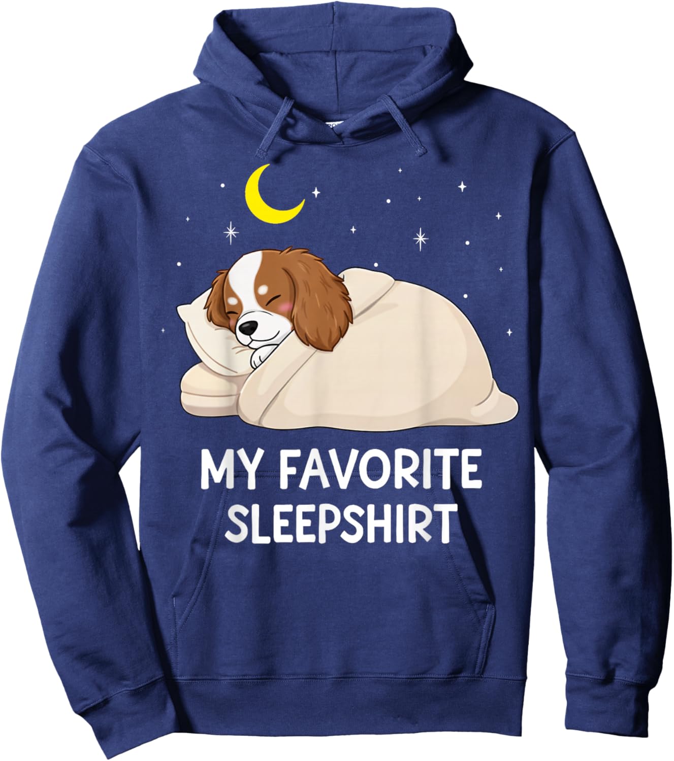 Chemise de Nuit préférée Cavalier King Charles Spaniel Hoodie - Hoodie | Navy