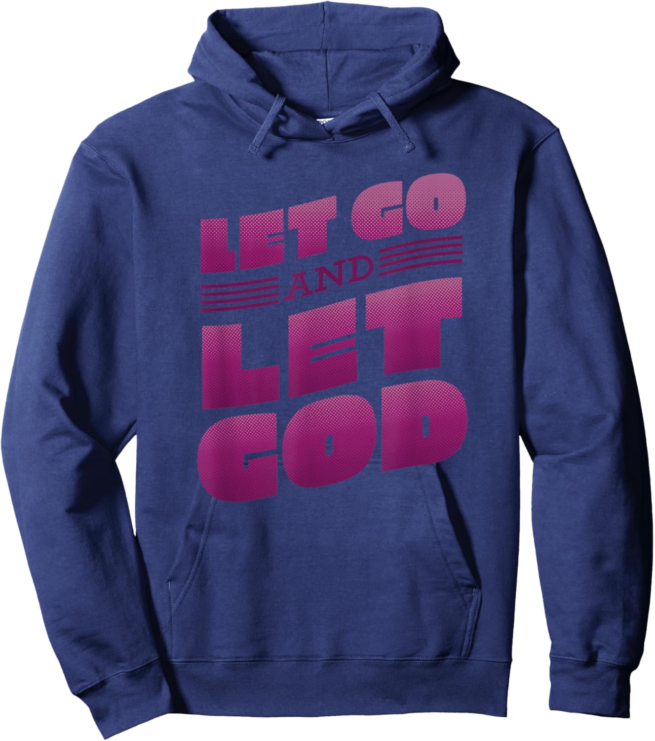 Let go and let God Lettering Christian saying Hoodie - Hoodie | Navy