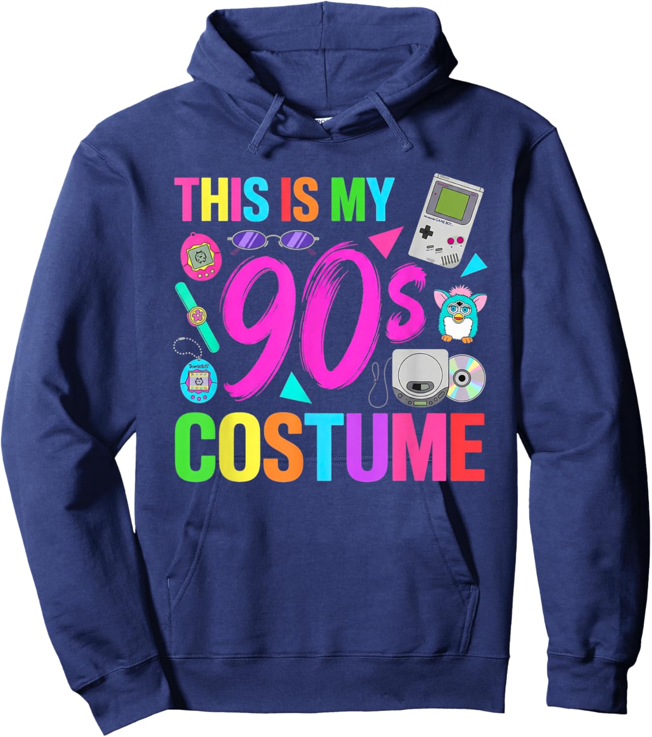 This is My 90s Funny 1990s Party 90's Costume Men Women Hoodie - Hoodie | Navy