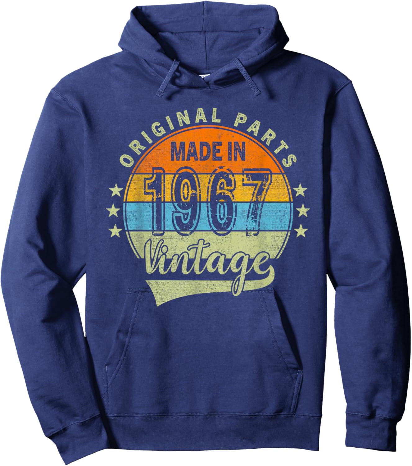 original parts 1967 born vintage 57 year old birthday Retro Hoodie - Hoodie | Navy