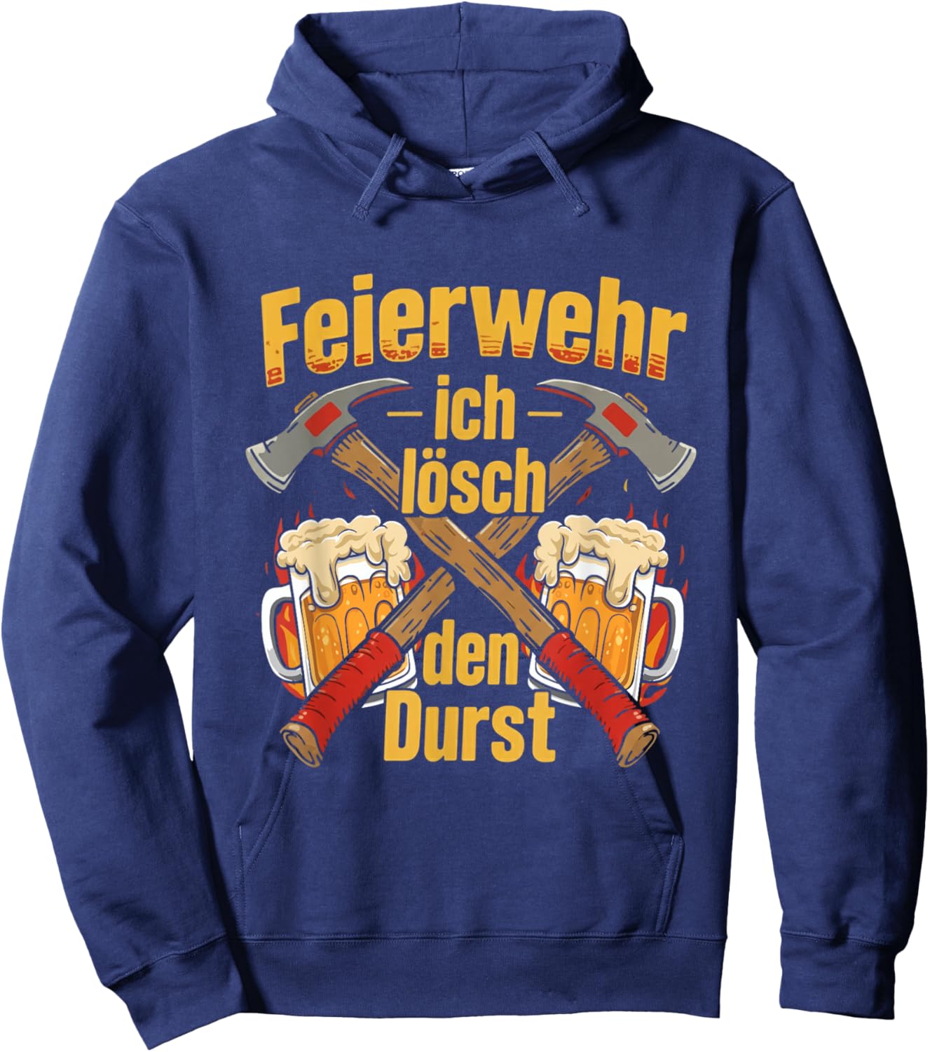 Celebration Fire Brigade Beer Funny Word Game Men Women Hoodie - Hoodie | Navy