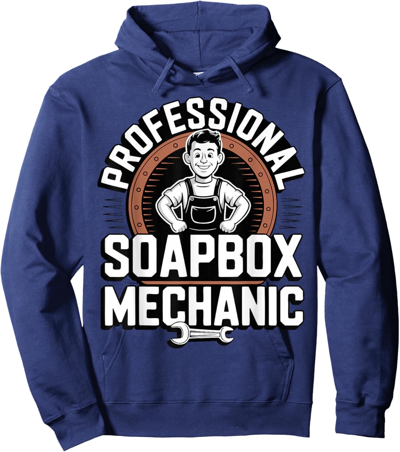 Funny Father Soapbox Derby Racing Dad Hoodie - Hoodie | Navy